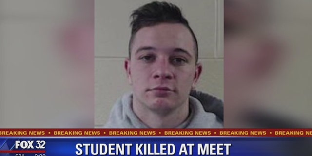 A college student was killed on Saturday during a track and field meet in suburban Chicago.