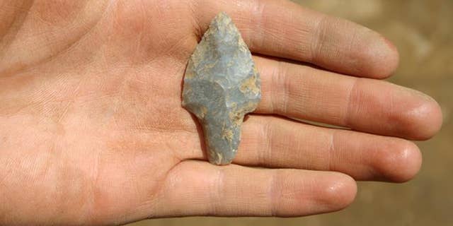 This spear tip is just one of the many artifacts discovered at the Heckelman site. (Brian Redmond)