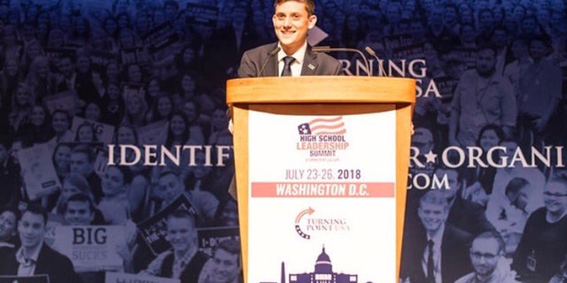 Conservative champion: Kyle Kashuv has defended the Second Amendment after surviving a deadly school shooting.