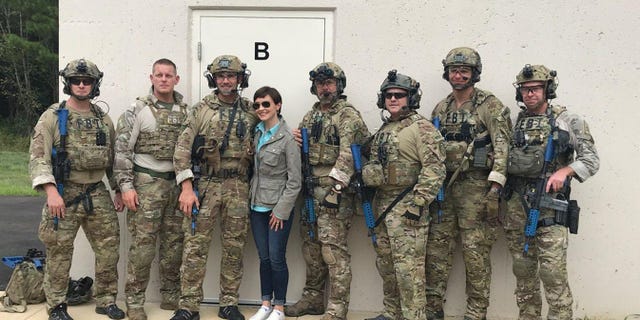Fox News' Catherine Herridge with the Tactical Special Agent Bomb Techs from the Hazardous Devices Training School in Huntsville, Alabama.