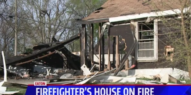 A volunteer firefighter in Indiana responded to a call at his own home.