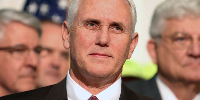 Mar 23, 2016: Indiana Gov. Mike Pence speaks to the media on Wednesday in Fort Wayne.