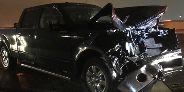 Orrego-Savala's truck was totaled after the crash.