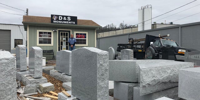 Mark Howard with D&S Monuments volunteered to mark and install every stone for the infants' graves.