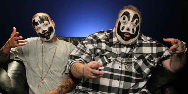 July 29, 2013: This photo shows Joseph Utsler, also known as Shaggy 2 Dope, left, and  Joseph Bruce, also known as Violent J, from Insane Clown Posse, in New York.