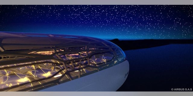 Undated Airbus handout image of artists impression of the exterior view of an "intelligent" concept cabin that air travellers in 2050 might fly in designed by Airbus.