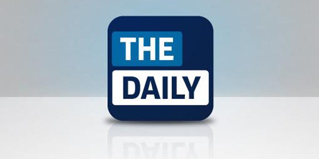 The newly launched website for iPad-only news service The Daily.