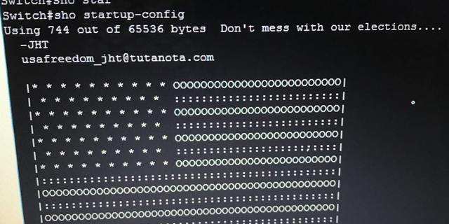 Iran’s IT Minister Mohammad Javad Azari-Jahromi shared a photograph on Twitter showing an infected computer’s screen with the U.S. flag and the hackers’ warning, reading: "Don't mess with our elections".