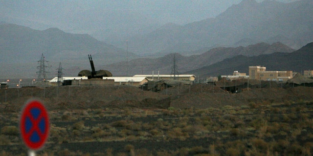 In this Sept. 2007 file picture an anti-aircraft gun position is seen at Iran's nuclear enrichment facility in Natanz, Iran.