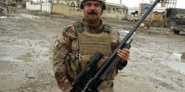 Photo obtained by military blog War is Boring shows Iraqi special forces soldier in Fallujah holding an Iranian-made Sayyad rifle.