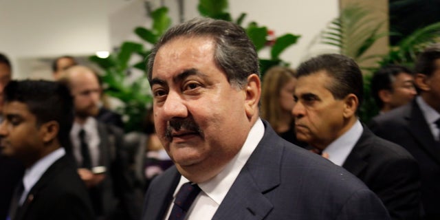 In this Sept. 20, 2011 file photo, Iraqi Foreign Affairs Minister Hoshyar Zebari arrives to a meeting about Libya during the 66th session of the General Assembly at United Nations headquarters. With a year-end deadline for the pullout of U.S. troops looming, Iraq's foreign minister on Tuesday, Sept. 27, 2011 said he believes there will be an agreement with the United States to train his country's military and talks are already under way in Baghdad.