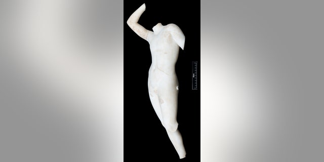Statue of a nude male discovered at Qalatga Darband
