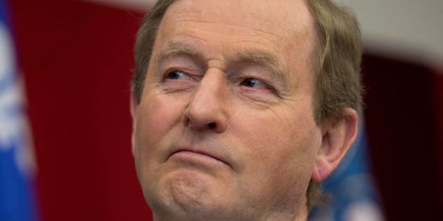 Ireland's Taoiseach (Prime Minister) Enda Kenny waits to speak to members of the Irish community at the School of Irish Studies at Concordia University during his visit to Montreal, Quebec, Canada May 4, 2017. REUTERS/Christinne Muschi - RTS1566J