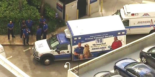 The Rehabilitation Center at Hollywood Hills as patients are evacuated after a loss of air conditioning due to Hurricane Irma.