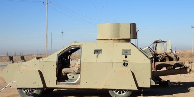 An ISIS-made suicide vehicle, known as an SVBIED.