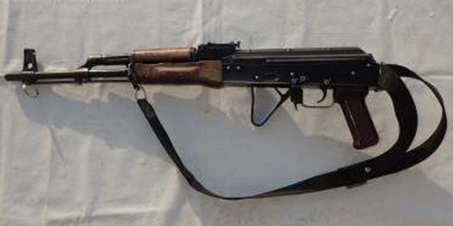 A Russian AKM assault rifle from 1975 that Morrow said is typical of what her team finds. This rifle was captured from ISIS in 2014 in northern Iraq.