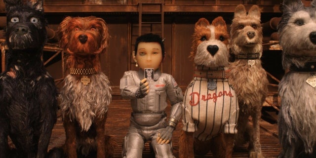 The movie follows a group of dogs exiled from Japan after a disease breaks out.