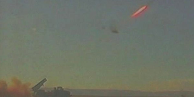 File photo: In this photo provided by Israeli Defence Ministry shows a rocket fired by the Iron Dome system during a test fire somewhere in southern Israel.