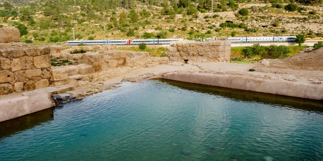 The site of Ein Hanniya after Israel Antiquities Authority Conservation Administration work. (Photo: Assaf Peretz, Israel Antiquities Authority)