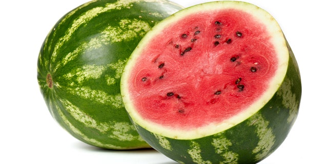 Watermelon sliced in half