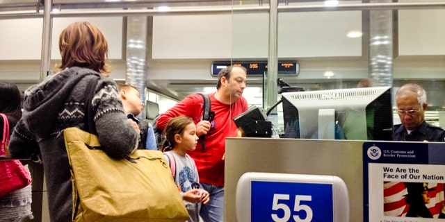 Ryanair passengers were held for 90 minutes after their plane arrived because the airport officers didn't show up for work.