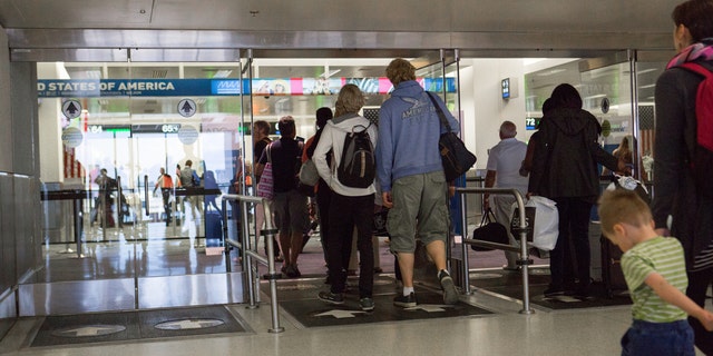 A mother and daughter were detained at the Dallas/Fort Worth International Airport by U.S. Customs officers.