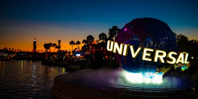 Orlando, FL, United States of America - December 6, 2012: a Sunset at the Universal Studios Resort in Orlando