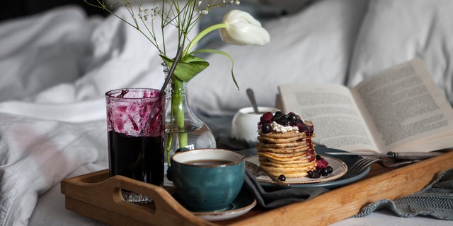 Make it extra special with lemon ricotta pancakes, fancy overnight oats and a peach mimosa.