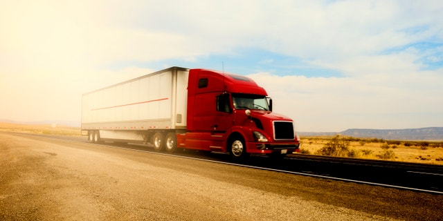 Truck on Highway, California, USA
