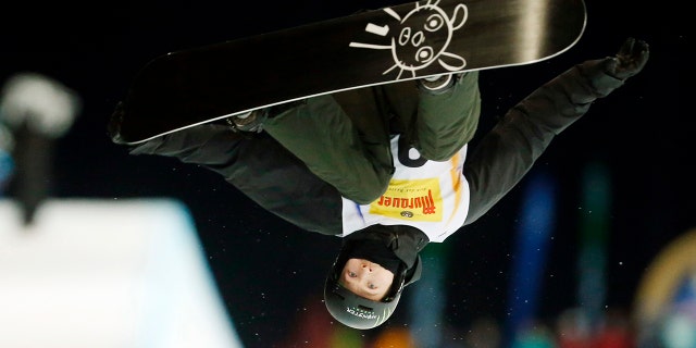 FILE - In this Jan. 17, 2015, file photo, Switzerland's Iouri Podladtchikov competes to place fourth at the snowboard halfpipe final at the Freestyle Ski and Snowboard World Championships in Kreischberg, Austria.