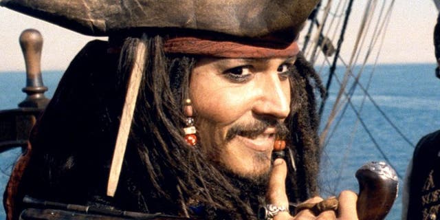 Johnny Depp as Captain Jack Sparrow in "Pirates of the Caribbean."