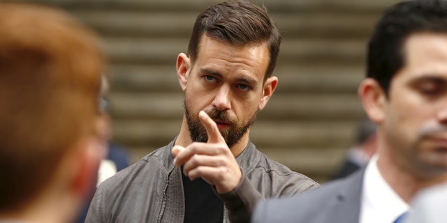 File photo - Jack Dorsey, CEO of Square and CEO of Twitter, arrives at the New York Stock Exchange for the IPO of Square Inc., in New York Nov. 19, 2015. (REUTERS/Lucas Jackson)