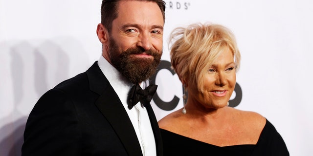 Actor Hugh Jackman and wife, Deborra-Lee Furness, arrive for the American Theatre Wing's 68th annual Tony Awards at Radio City Music Hall in New York, June 8, 2014.