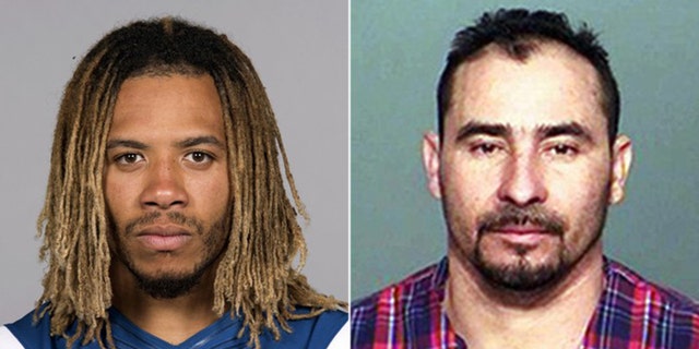 Manuel Orrego-Zavala, right, was charged Tuesday with illegally re-entering the U.S. following the suspected drunk driving crash Sunday that killed Indianapolis Colts linebacker Edwin Jackson.