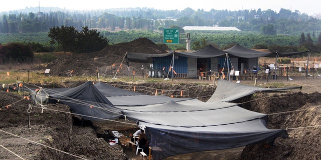 The excavation at Jaljulia. (Samuel Magal, Courtesy of the Israel Antiquities Authority)