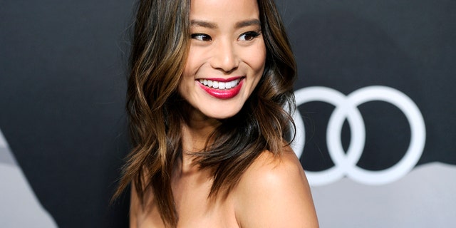 Actress Jamie Chung poses during Audi Celebrates Golden Globes Week 2015 event in West Hollywood, California January 8, 2015.