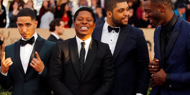 'Straight Outta Compton' actor Jason Mitchell (second from left).