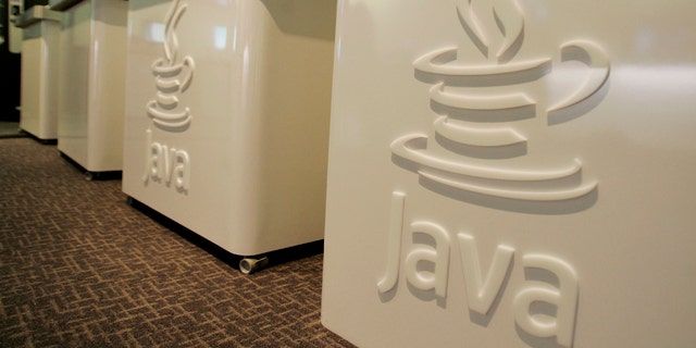 April 23, 2007: The Java logo is shown at Sun Microsystems' offices in Menlo Park, Calif.