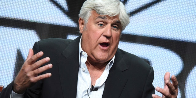 In this Aug. 13, 2015, file photo, Jay Leno participates in the "Jay Leno's Garage" panel at the The NBCUniversal Summer TCA Tour at the Beverly Hilton Hotel in Beverly Hills, Calif. A television crew filmed Lenoâs Stanley steam-powered car driving the auto road to the summit of New Hampshireâs Mount Washington this week. He told the Portland Press Herald that the idea was to recreate the first time a Stanley drove up the mountain in 1899.