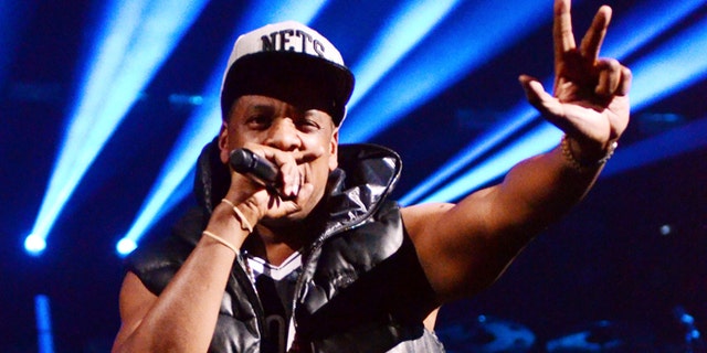 Sept. 28, 2012: Rapper Jay-Z performs the inaugural concert at the Barclays Center in Brooklyn.