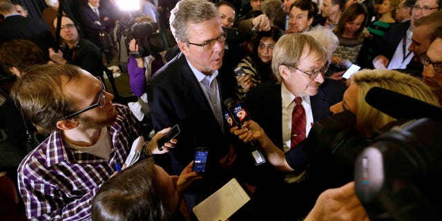 Former Florida Gov. Jeb Bush during a reception for U.S. Rep. David Young, R-Iowa, Friday, March 6, 2015.