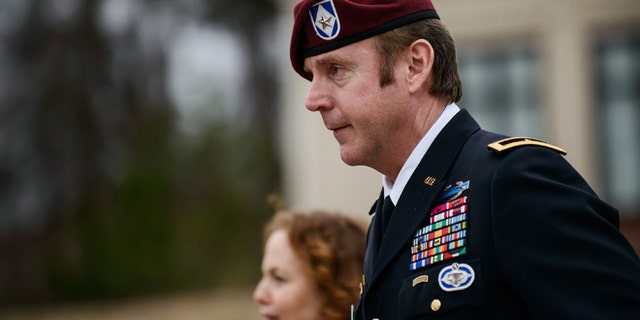 March 4, 2014: Brig. Gen. Jeffrey Sinclair leaves the courthouse following a day of motions at Fort Bragg, N.C.