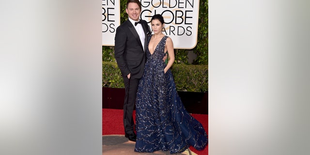 Channing Tatum, left, and Jenna Dewan Tatum arrive at the 73rd annual Golden Globe Awards on Sunday, Jan. 10, 2016, at the Beverly Hilton Hotel in Beverly Hills, Calif. (Photo by Jordan Strauss/Invision/AP)