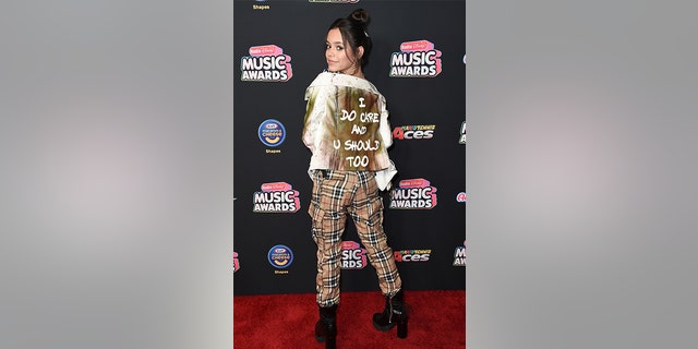 Ortega wore a green, hooded military jacket reading “I do care and u should too” on the red carpet at the Radio Disney Music Awards Friday night, to counter the “I really don't care, do u?" jacket the first lady wore as she left to visit detained migrant children this week.