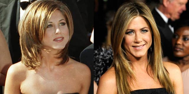 It seems that every time we see a photo of this former "Friend," she's looking better and better. Granted, the "Rachel" hairdo was cool back in the '90s, but we prefer Jen's current toned-down tresses much better. She also looks as fit as ever, and the 43-year-old credits yoga and consistent exercise for her enviable body.