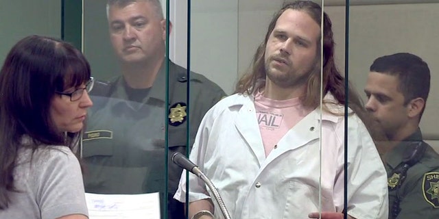 June 7, 2017: Jeremy Christian claimed in a courtroom Wednesday that one of the victims is to blame for a deadly stabbing attack in Portland, Ore.