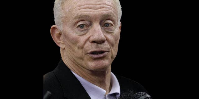 Dallas Cowboys owner Jerry Jones as he answers questions from the media during football practice at Cowboys Stadium in Arlington, Texas, Wednesday, June 2, 2010.