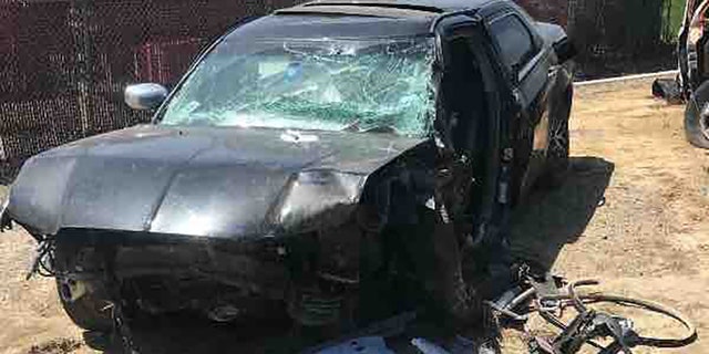 This Chrysler 300 was stolen, totaled after owner Jerry Ramirez, 18, stopped to help at a Texas accident scene.