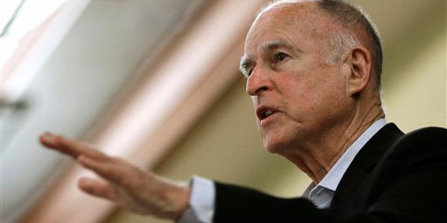 May 27, 2015: In this file photo, California Gov. Jerry Brown addresses a conference in Sacramento, Calif.