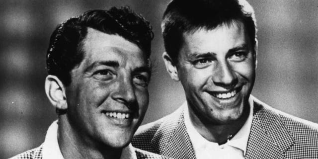 Jerry Lewis (right) alongside pal Dean Martin.